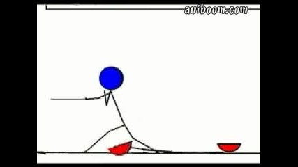 Stick Fight Синият срещу Червените