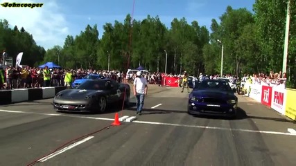 Ford Mustang Gt500 vs Corvette Z06 superchaged