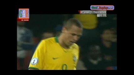 Италия 0–2 Бразилия - Купа на конфедерациите - втори гол на Луйш Фабиано 21.06.09