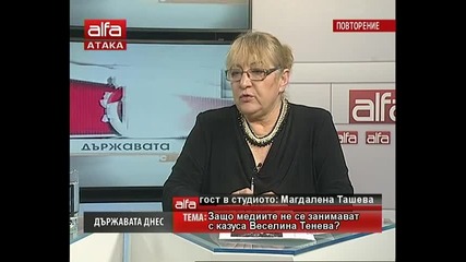 Държавата днес- Магдалена Ташева- Провокациите към Атака няма да успеят. Тв Alfa - Атака 07.01.2014г