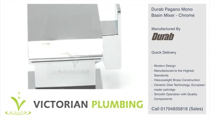 Durab Pagano Mono Basin Mixer - Chrome - Drb-pagbas