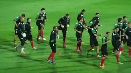 Българските национали тренират преди мача с Италия