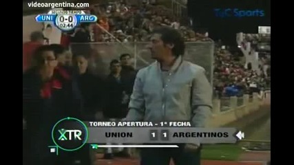 Примера Дивисион Аржентина. Union Santa Fe - Argentinos Juniors. Акценти от срещата.