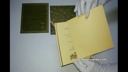 W-4709b, Green Color, Woolly Paper, Marriage Cards Indian