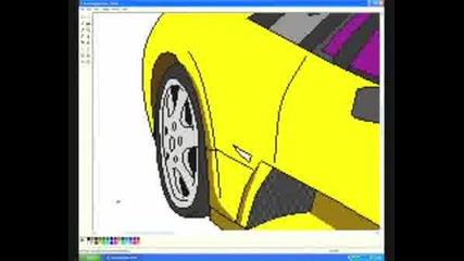 Lamborghini Murcielago On MS Paint