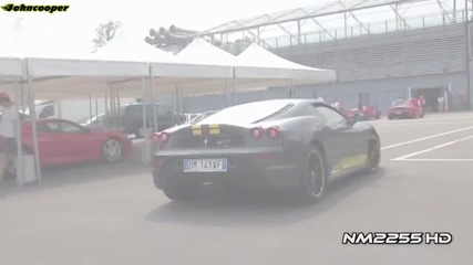 Ferrari 430 Scuderia Start, Revs & Track Action