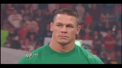 Острието се завръща и говори с Джон Сина - Raw 23.04.12