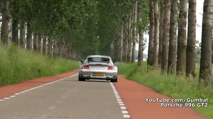 Porsche Gt2 Gt3, Bmw M5, Sls Amg fast accelerating - Dutch Supercar Sunday 2010 