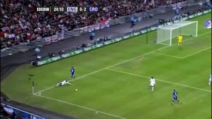 Never ending sliding tackle by Sol Campbell