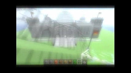 Сградата на Райхстага в Берлин напранена на minecraft