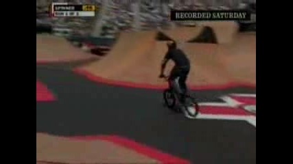 Mike Spinners complete X Games 13 BMX park (run 1)