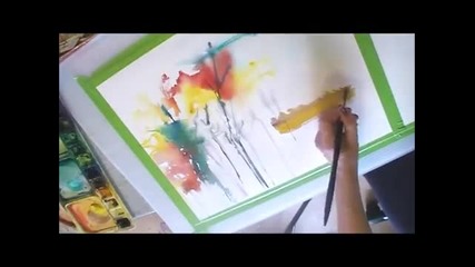 Рисуване на пейзаж /акварел/-видео от Angela Fehr