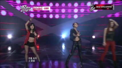 (hd) Jae Kyung & Woo Ri & Hyun Young (rainbow) - The Dance in the Rhythm ~ M Countdown (14.03.2013)