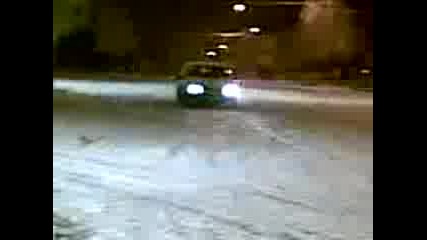 Mercedes C - Class Combi Drift Snow!