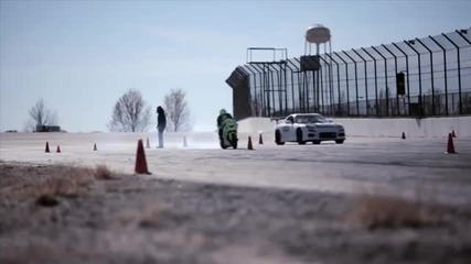 Motorcycle vs. Car Drift Battle