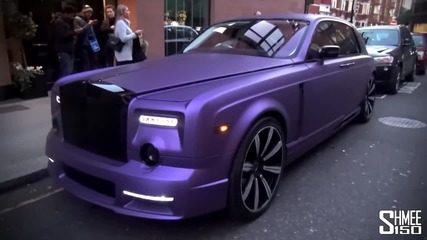 Purple Mansory Rolls- Royce Phantom in London