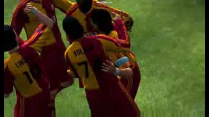 Pes 2009 Manchester United - Galatasaray Milan Baros Goal