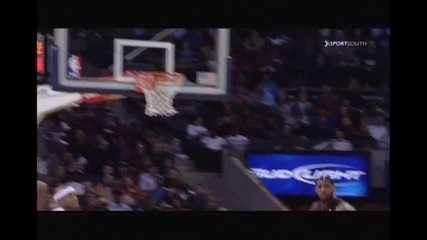 Lebron James dunks off Gerald Henderson's head Miami Heat at Charlotte Bobcats