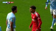 Manchester City with a Red Card vs. Nottingham Forest