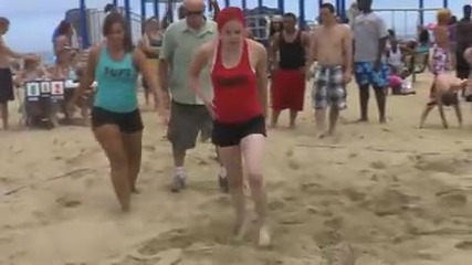 Lizzie vs Cherry Tuff Usa Beach Wrestling Grappling 