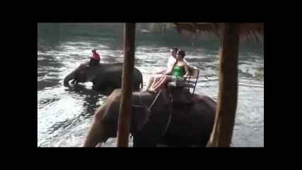 Kanchanaburi - Elephant Trekking, Erawan Falls, Death Railway