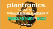 Soraka Solo Mid vs WinX2 - Plantronics LoL Championship Playoffs