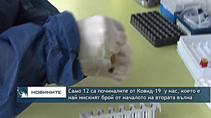 Само 12 са починалите от Ковид-19 у нас, което е най ниския брой от началото на втората вълна