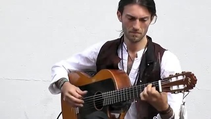 Estas Tonne performing at the Neuchatel Buskers Festival