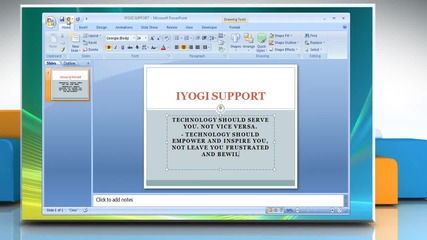 Microsoft® Powerpoint 2007: How to redo type in a current presentation on Windows® Vista?