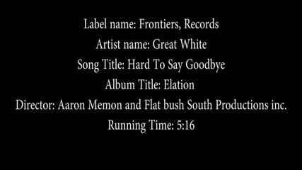 Great White - Hard To Say Goodbye 2012