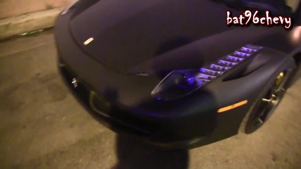 2012 Flat Black Ferrari 458 Spider Valet Parking, Night Time - 1080p Hd