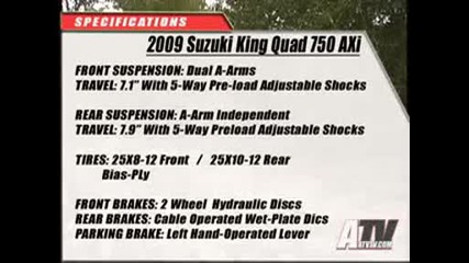 Atv Test - 2009 Suzuki King Quad Axi