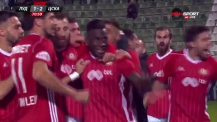 Голът на Кевин Меркадо за ЦСКА срещу Лудогорец