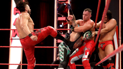 Rey Mysterio, Aleister Black & Apollo Crews vs. Andrade, Angel Garza & Austin Theory: Raw, April 27, 2020