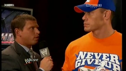 Raw 08.03.10 - John Cena interview backstage 