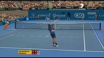 Alexandr Dolgopolov vs Andy Roddick Brisbane 2011 Highlights 