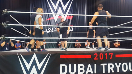A WWE tryout gets underway in Dubai