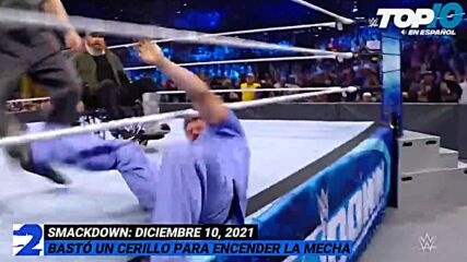 Top 10 Mejores Momentos de SMACKDOWN: WWE Top 10, Dic 10, 2021