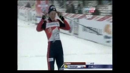 Ски-бягане: Юстина Ковалчик спечели и преследването на "Тур дьо ски"