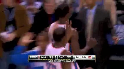 Miami Heat @ Oklahoma City Thunder 108 - 103 [highlights] - 30.01.2011