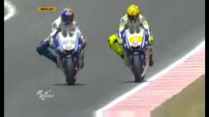 Valentino Rossi vs Lorenzo в Catalunya