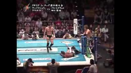 N J P W 05.07.2009 - M M G vs Prince Devitt & Ryusuke Taguchi (iwgp Jr. Heavyweight Tag Team Titles)