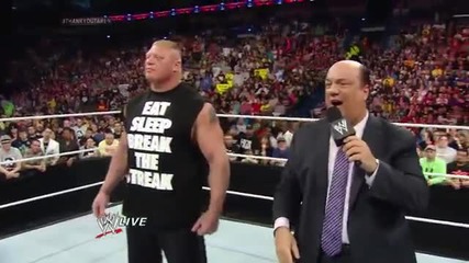 Paul Heyman and Brock Lesnar говорят за края на поредицата на The Undertaker - Wwe Raw 7/4/14