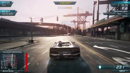 Nfs Mw2012 / 16-километрова отсечка с Lamborghini Aventador