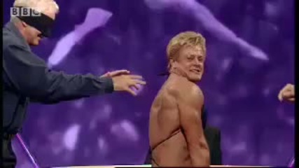Jonathan Ross and David Gower Feel a Female Body Builder! - They Think Its All Over - Bbc Sport 