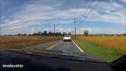 Nissan Gt-r gets Airborne then crashes on Backroad