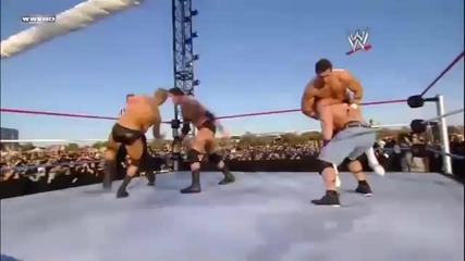 John Cena & Rey Mysterio & Randy Orton Vs Wade Barret & The Miz Alberto Del Rio