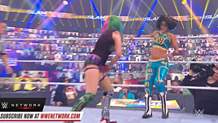 Asuka downs Bayley with a hip attack: SummerSlam 2020 (WWE Network Exclusive)