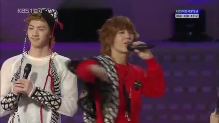 Mblaq - G.o.o.d Luv Omona with Jang Yoon Jong on Korea Human Awards 2009.12.19