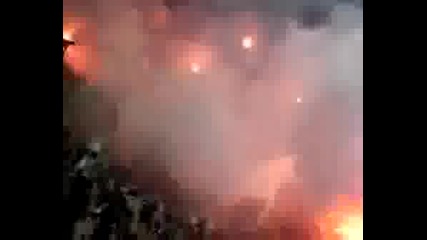 Paok - Aris Goal Mouslimovic And Paok Fans